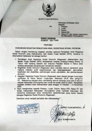 Pemberitahuan Kegiatan Regsosek 2022